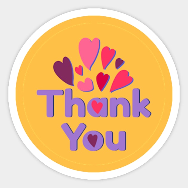 Thank You Love Sticker by Shop Ovov